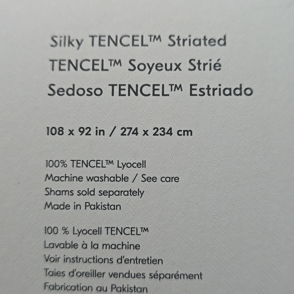 ❤️BUY 2 GET 1 FREE  Silky TENCEL™ Striated Duvet Cover,Color Straw